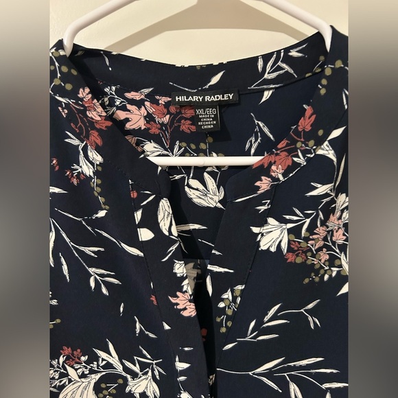 Hilary Radley Blue Floral Blouse - Picture 5 of 9
